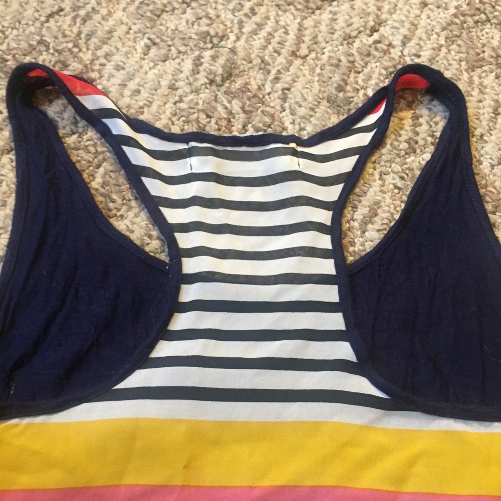 🌸Vintage Havana Navy Striped Shear Racerback Tank - Picture 7 of 7